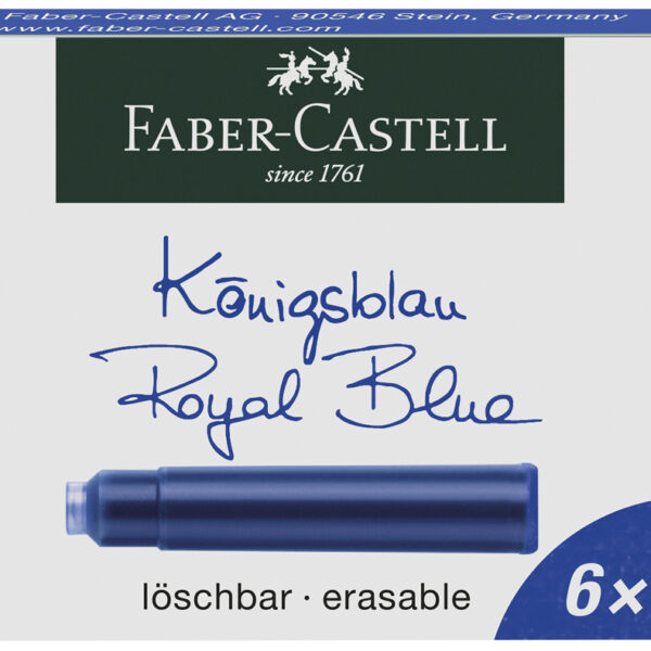 FABER-CASTELL inktpatronen standaard, koningsblauw