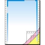 sigel kettingpapier briefpapier, kleurverloop blauw, 240 mm x 12´ (30,48 cm), 2-voud