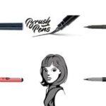 PentelArts Brush Pen penseelstift, behuizing: oranje, zwarte inkt