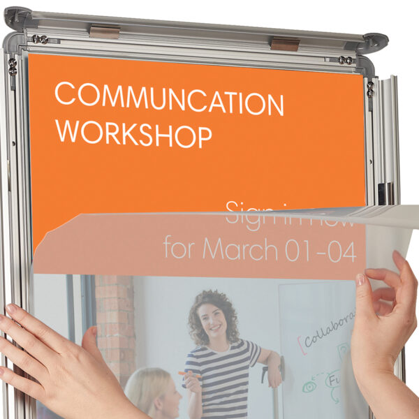 NOBO kliklijst Premium Plus, 500 x 700 mm, zilver