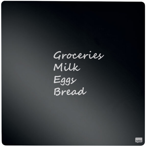 nobo whiteboard, vierkant, (B)360 x (H)360 mm, zwart