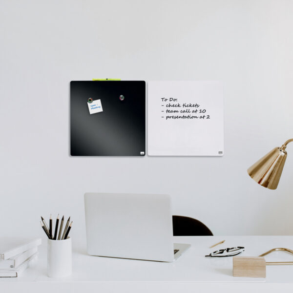 nobo whiteboard, vierkant, (B)360 x (H)360 mm, zwart