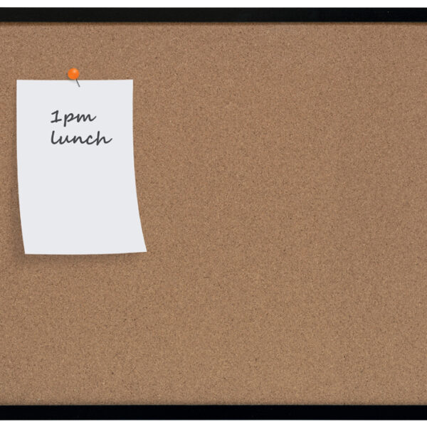 nobo kurkbord, (B)585 x (H)430 mm, kunststof rand zwart