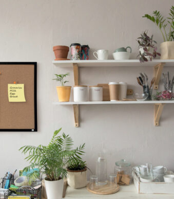 nobo kurkbord, (B)585 x (H)430 mm, kunststof rand zwart