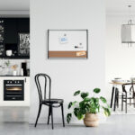 nobo combibord met gebogen rand, (B)585 x (H)430 mm