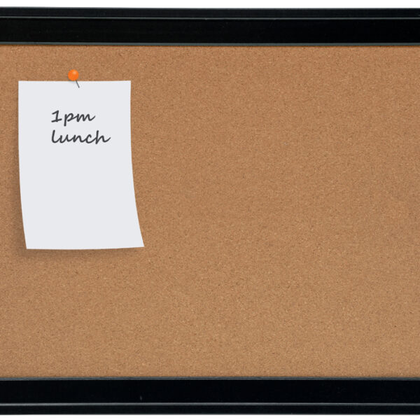 nobo kurkbord, (B)585 x (H)430 mm, houten rand zwart