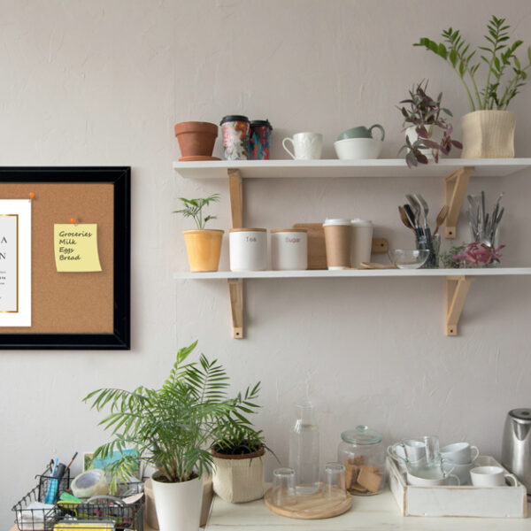 nobo kurkbord, (B)585 x (H)430 mm, houten rand zwart