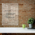 nobo acryl-wandbord, (B)600 x (D)28 x (H)450 mm, glashelder