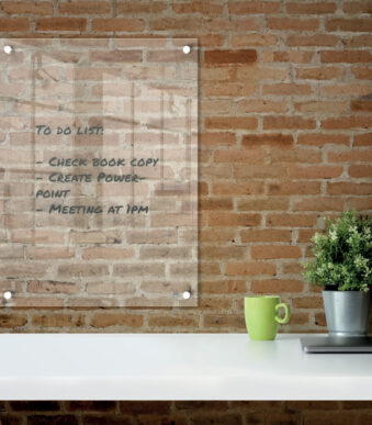 nobo acryl-wandbord, (B)600 x (D)28 x (H)450 mm, glashelder