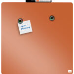 nobo whiteboard, vierkant, (B)360 x (H)360 mm, oranje