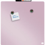 nobo whiteboard, vierkant, (B)360 x (H)360 mm, lichtroze