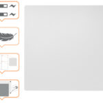 nobo whiteboard, staal, 450 x 450 mm, wit