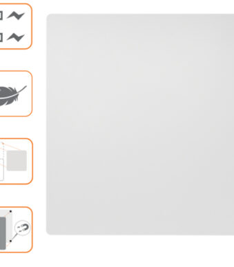 nobo whiteboard, staal, 450 x 450 mm, wit