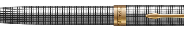 PARKER draaibalpen SONNET Chiselled Silver G.C., M, zwart