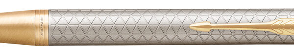 PARKER drukbalpen IM PREMIUM Warm Silver G.C., M, blauw