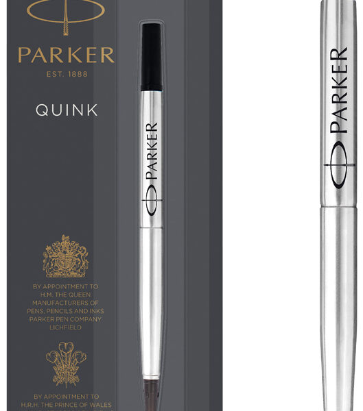 PARKER rollerballvulling QUINK, 0,5 mm, zwart, blister