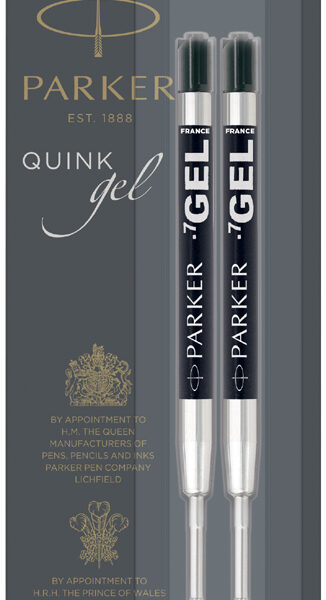PARKER gel-vulling, zwart, M, 2 stuks op blister