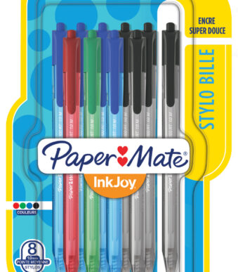 Paper:Mate balpen InkJoy 100 RT, M, 8 stuks op blister