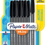 Paper:Mate balpen InkJoy 100, 8 stuks in blister, zwart
