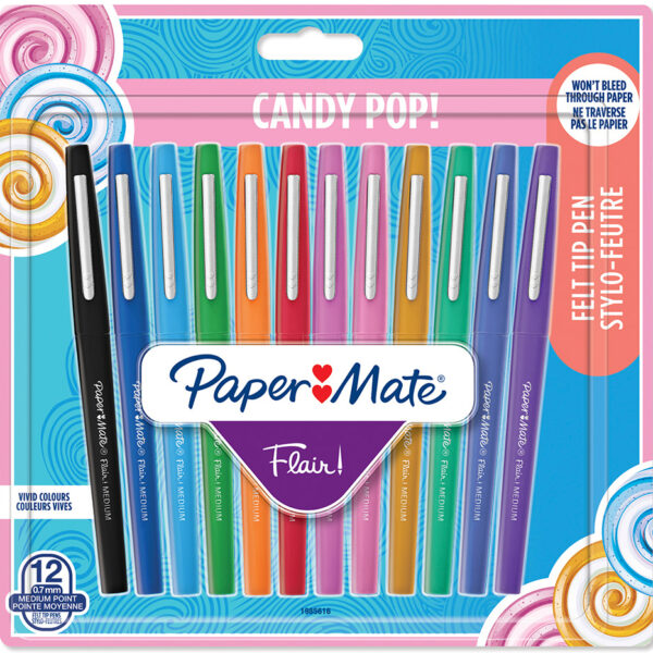 Paper:Mate fineliner Flair 'Candy Pop', 12 stuks in etui