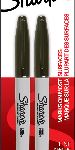 Sharpie permanent-marker FINE, 2 op blister, zwart
