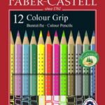 FABER-CASTELL driehoekig kleurpotlood Colour GRIP, 12 stuks in doosje