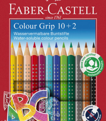 FABER-CASTELL driehoekige-kleurpotloden Colour GRIP, 12 stuks in doosje