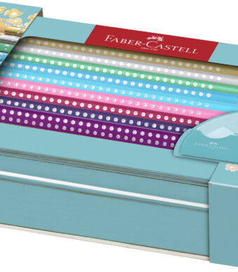 FABER-CASTELL driehoekige kleurpotloden GRIP SPARKLE, geschenkset
