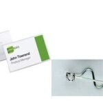 Durable Badge speld 8008 wit 40x75mm, 100 st.