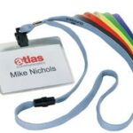 DURABLE naambordje, met textielband, 90 x 60 mm, donkerblauw