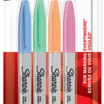 Sharpie permanent-marker FINE 'Pastel', 4 stuks op blister