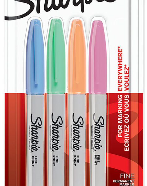 Sharpie permanent-marker FINE 'Pastel', 4 stuks op blister