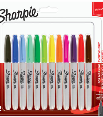 Sharpie Permanent-Marker FINE, 12 op blisterkaart
