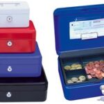 WEDO geldkistje met clip, blauw, (B)152 x (D)115 x (H)80 mm, grootte 1