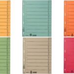 LEITZ scheidingsbladen, A4 overbreed, manillakarton 230g/m2, rood