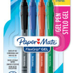 Paper:Mate gelpen FlexGrip GEL, 4 stuks in blister, 0,7 mm, assorti