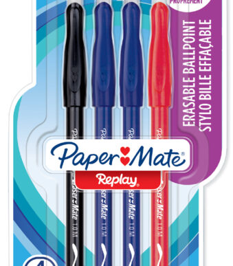 Paper:Mate balpen Replay, 4 stuks op blister