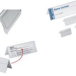 DURABLE tafel-naambordje, dak-vorm, van acryl