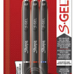 Sharpie gelpen S-GEL, 0,7 mm, kleuren assorti, 3 stuks op blister