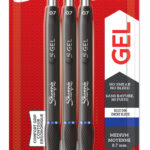 Sharpie gelpen S-GEL, 0,7 mm, blauw, 3 stuks op blister