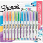 Sharpie creatief marker S-NOTE, 12 stuks op blisterkaart
