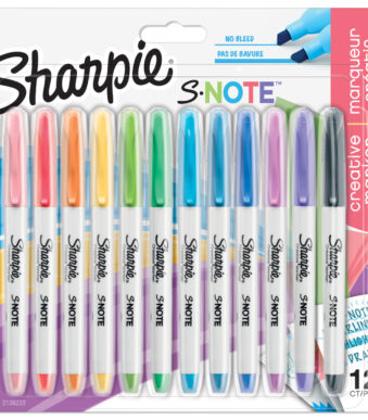 Sharpie creatief marker S-NOTE, 12 stuks op blisterkaart