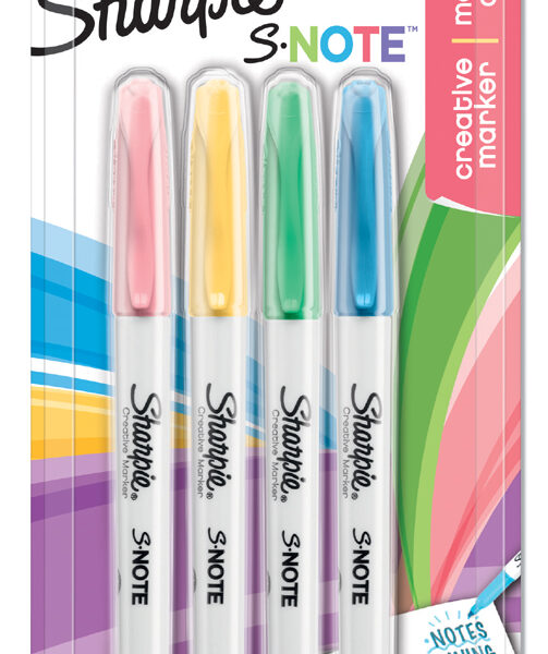 Sharpie creatief marker S-NOTE, 4 stuks op blisterkaart