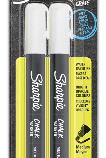 Sharpie krijtmarker, wit, 2 stuks op blister