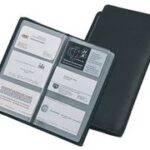 Alassio visitekaartjes-map, voor 120 kaartjes, kunstleer