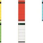 LEITZ ordnerrug-etiketten, 61 x 157 mm, kort, breed, grijs