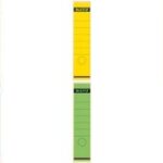 LEITZ ordnerrug-etiketten, 61 x 285 mm, lang, breed, geel