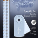 FABER-CASTELL schrijfset GRIP SPARKLE, lichtblauw