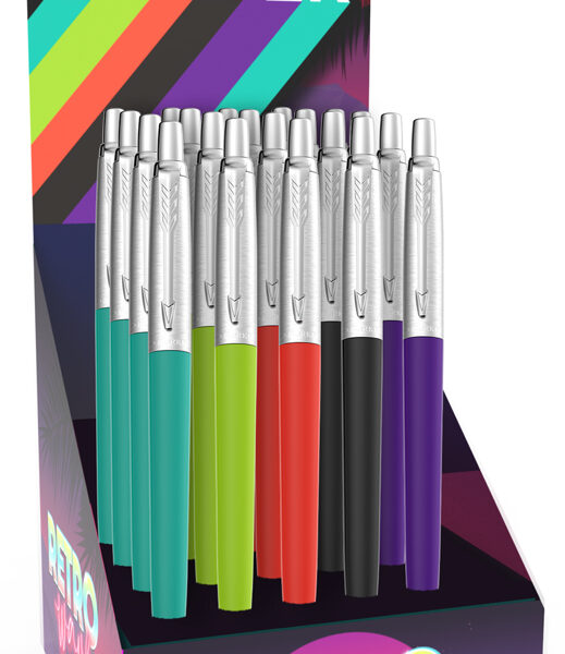 PARKER drukbalpen JOTTER RETRO WAVE, M, blauw, 20 stuks in display