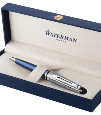 WATERMAN draaibalpen Expert Deluxe, metallic - blauw C.C